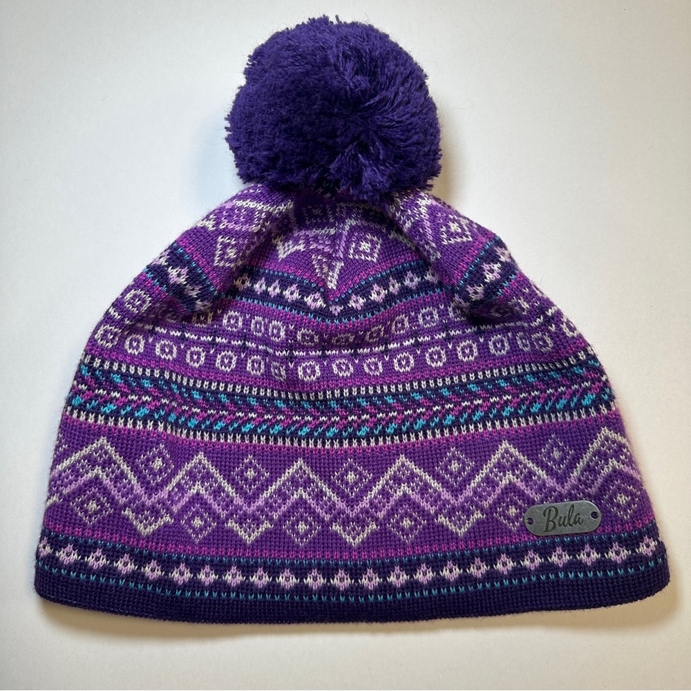 Bula Wool Blend Fair Isle Pom Beanie OS